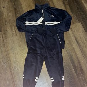 BRAND NEW SERGIO TACCHINI VELOUR VINTAGE SWEATSUIT WITH TAGS NEVER WORN!!!